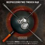 Small Yosukata Zestaw 3 Narzędzi Odpornych na Ciepło - Łopatka Łyżka Wazowa i Cedzak 43 cm do Woka 