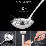 Small Yosukata Zestaw 3 Narzędzi Odpornych na Ciepło - Łopatka Łyżka Wazowa i Cedzak 43 cm do Woka 