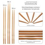Small Yosukata Zestaw 5 Narzędzi Odpornych na Ciepło - Chochla, Łopatka do Smażenia 43cm i 3 Pary Pałeczek Kuchennych