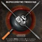 Small Yosukata Zestaw 3 Narzędzi Odpornych na Ciepło - Łopatka Łyżka Wazowa i Łopatka do Przewracania 43 cm do Woka