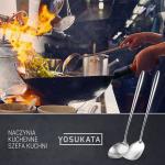 Small Yosukata Zestaw 2 Narzędzi Odpornych na Ciepło - Łopatka i Łyżka Wazowa 43 cm do Woka