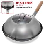 Small Yosukata Przykrywka z Nierdzewnej Stali z Wkładką z Hartowanego Szkła 32,5cm (Do Woka 34cm)