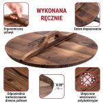 Small Yosukata Pokrywka Drewniana z Ergonomiczną Rączką 34 cm