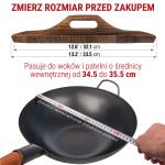 Small Yosukata Pokrywka Drewniana z Ergonomiczną Rączką 34 cm