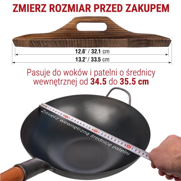 Yosukata Pokrywka Drewniana z Ergonomiczną Rączką 34 cm