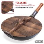 Small Yosukata Pokrywka Drewniana z Ergonomiczną Rączką 34 cm