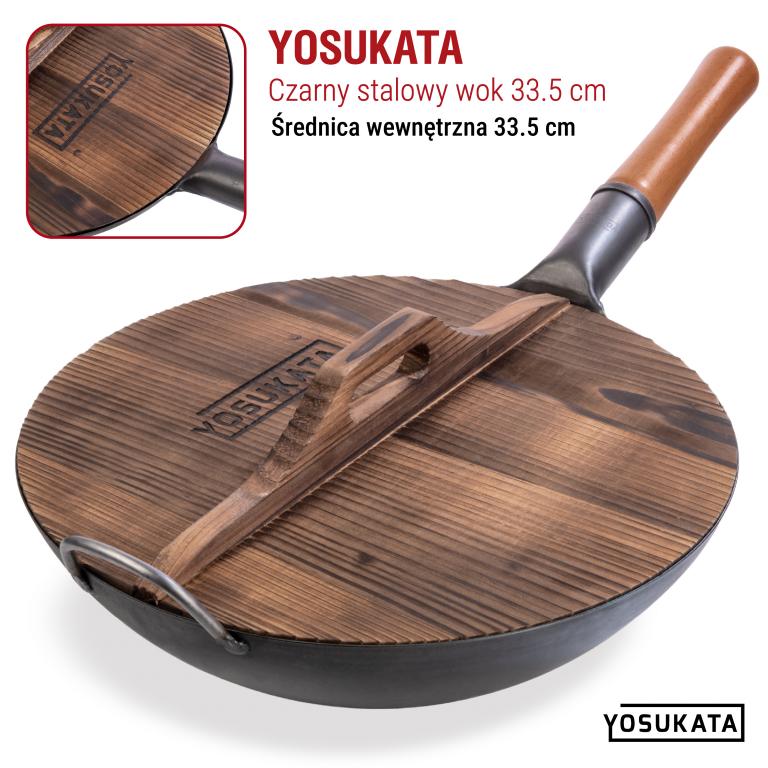 Yosukata Pokrywka Drewniana z Ergonomiczną Rączką 34 cm