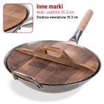 Small Yosukata Pokrywka Drewniana z Ergonomiczną Rączką 34 cm