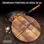 Small Yosukata Pokrywka Drewniana z Ergonomiczną Rączką 34 cm
