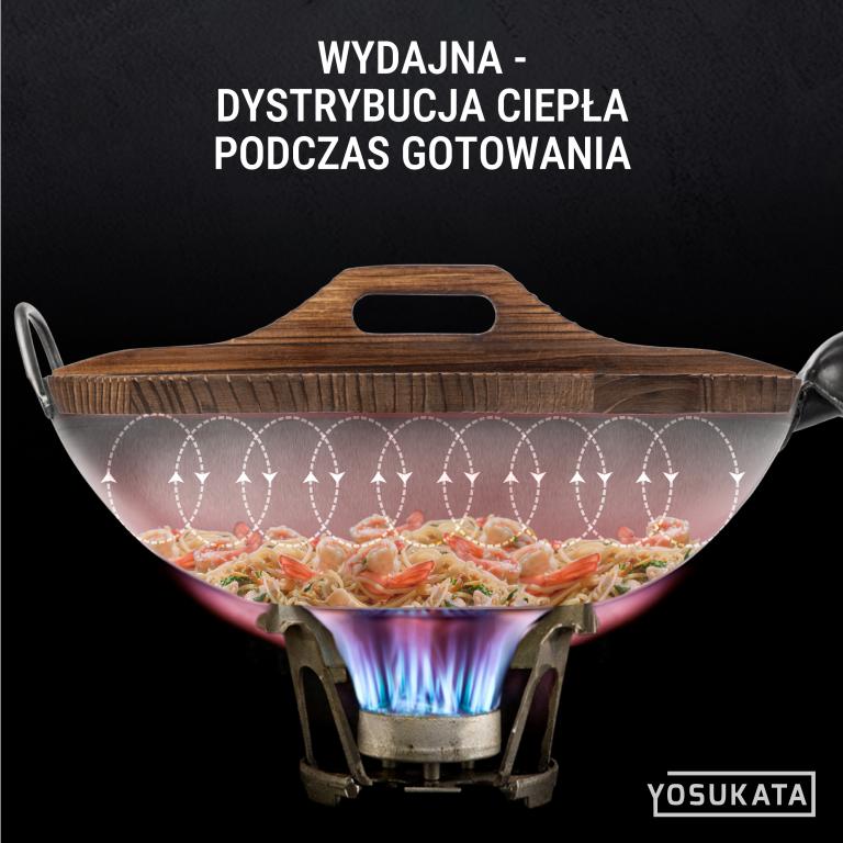 Yosukata Pokrywka Drewniana z Ergonomiczną Rączką 34 cm