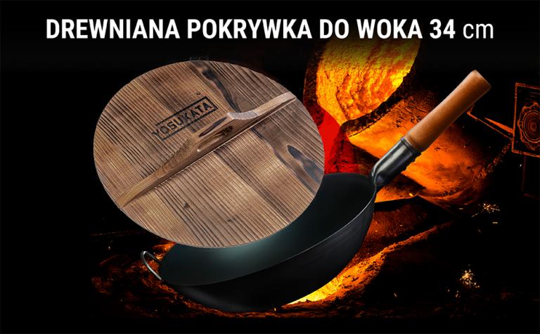 Yosukata Pokrywka Drewniana z Ergonomiczną Rączką 34 cm