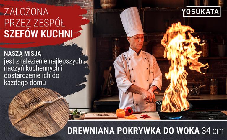 Yosukata Pokrywka Drewniana z Ergonomiczną Rączką 34 cm