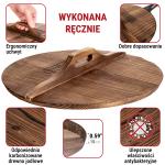 Small Yosukata Pokrywka Drewniana z Ergonomiczną Rączką 36 cm