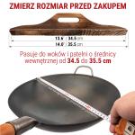 Small Yosukata Pokrywka Drewniana z Ergonomiczną Rączką 36 cm