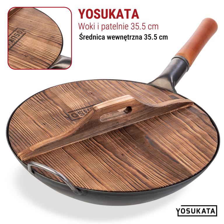 Yosukata Pokrywka Drewniana z Ergonomiczną Rączką 36 cm