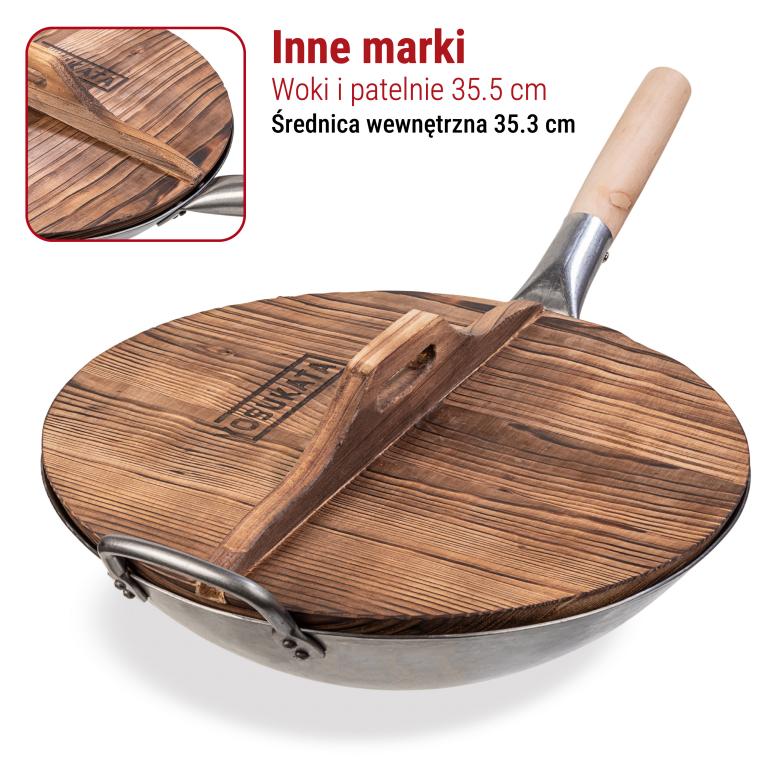 Yosukata Pokrywka Drewniana z Ergonomiczną Rączką 36 cm