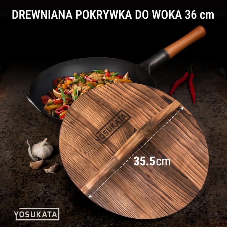 Yosukata Pokrywka Drewniana z Ergonomiczną Rączką 36 cm