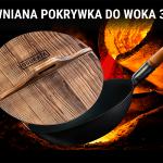 Small Yosukata Pokrywka Drewniana z Ergonomiczną Rączką 36 cm