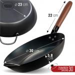 Small Yosukata Patelnia ze Stali Czarnej 30cm (wstępnie sezonowany)