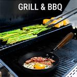 Small Yosukata Patelnia ze Stali Czarnej 20cm (wstępnie sezonowany)