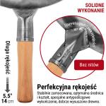 Small Yosukata Wok ze Stali Niebieski 36cm (z okrągłym dnem, niesezonowany) 